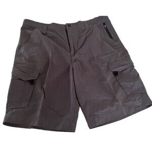 Nordic Track Mens 36 gray Cargo Shorts Outdoors Hiking Casual 10" Inseam